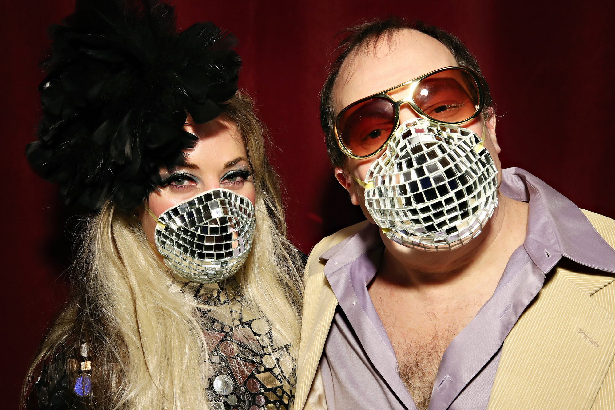 Disco-ball face masks bring flashy fashion to coronavirus pandemic