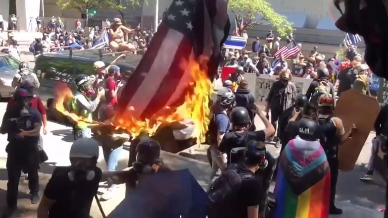 skynews portland protests flag burning 5074999 1